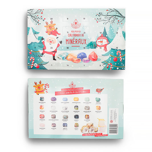 Calendrier de l’Avent Bien-Être et Ésotérisme – 24 Pierres Naturelles et Surprises Minérales